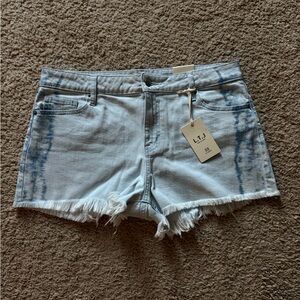 Women's Distressed Light Blue Jean Shorts